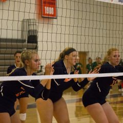 Volleyball Sweeps in Conference Match-up: Lady Bullets Defeat Bryn Mawr Owls 3-0