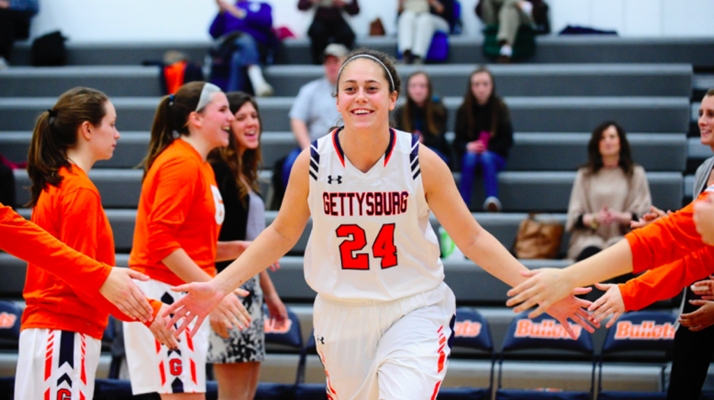 Senior captain Emily Gibbons scored 14 points during her 17 minutes of play Saturday (Photo Courtesy of David Sinclair).