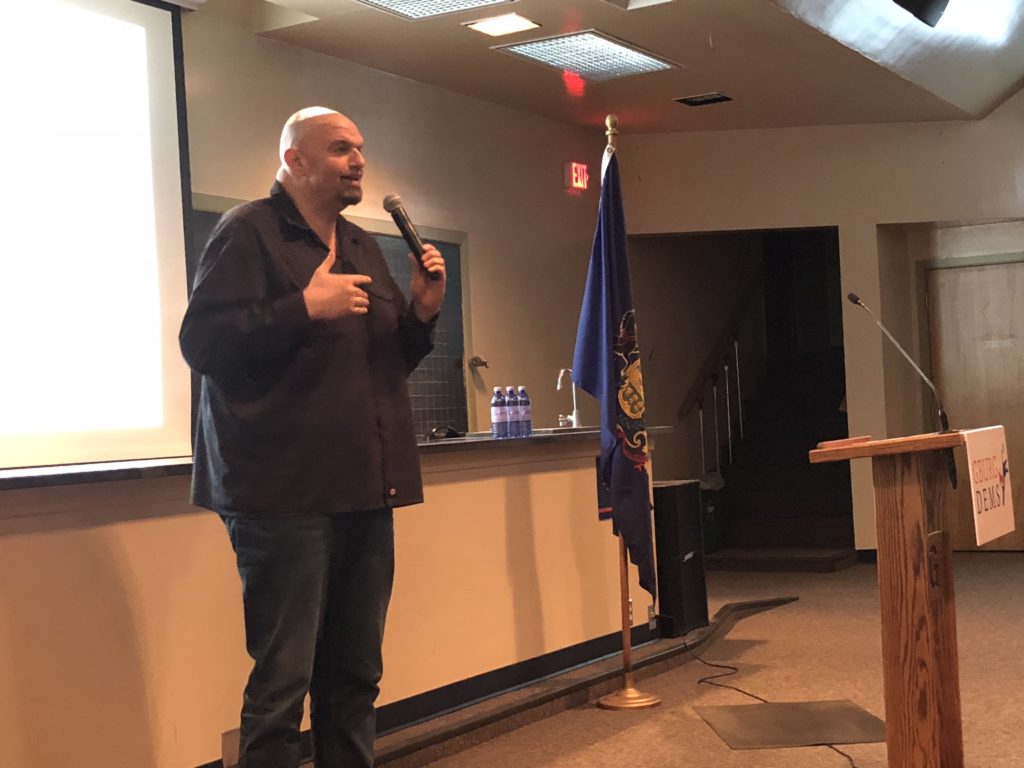 Lieutenant Governor Candidate John Fetterman spoke about the importance of everyone casting a ballot (Photo Jamie Welch/The Gettysburgian)
