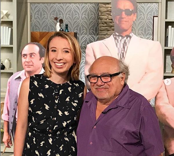 Closs appeared on daytime TV show The Talk, on which she met the flesh-and-blood Danny DeVito (Photo courtesy of Allison Closs).