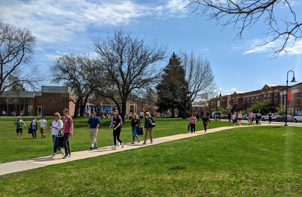 Accepted students and their families filled campus on Get Acquainted Day 2019 (Photo Mary Frasier/The Gettysburgian).