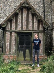 Benjamin Roy in front of St. Mary's of Grace (Photo provided)