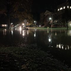 Torrential Rains Cause Flash Flooding on Campus Roads and Inside Buildings