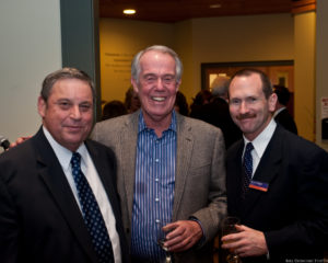 Jaeger (center) with Ron Blavatt '88 and Former Executive Director of Intercollegiate Athletics and Campus Recreation David Wright (R) at a 2011 campus event (Photo courtesy of the Eisenhower Institute)