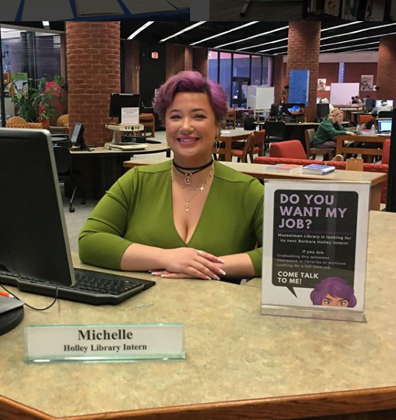 Michelle Williams is the 2019-2020 Barbara Holley Library Intern (Photo provided)