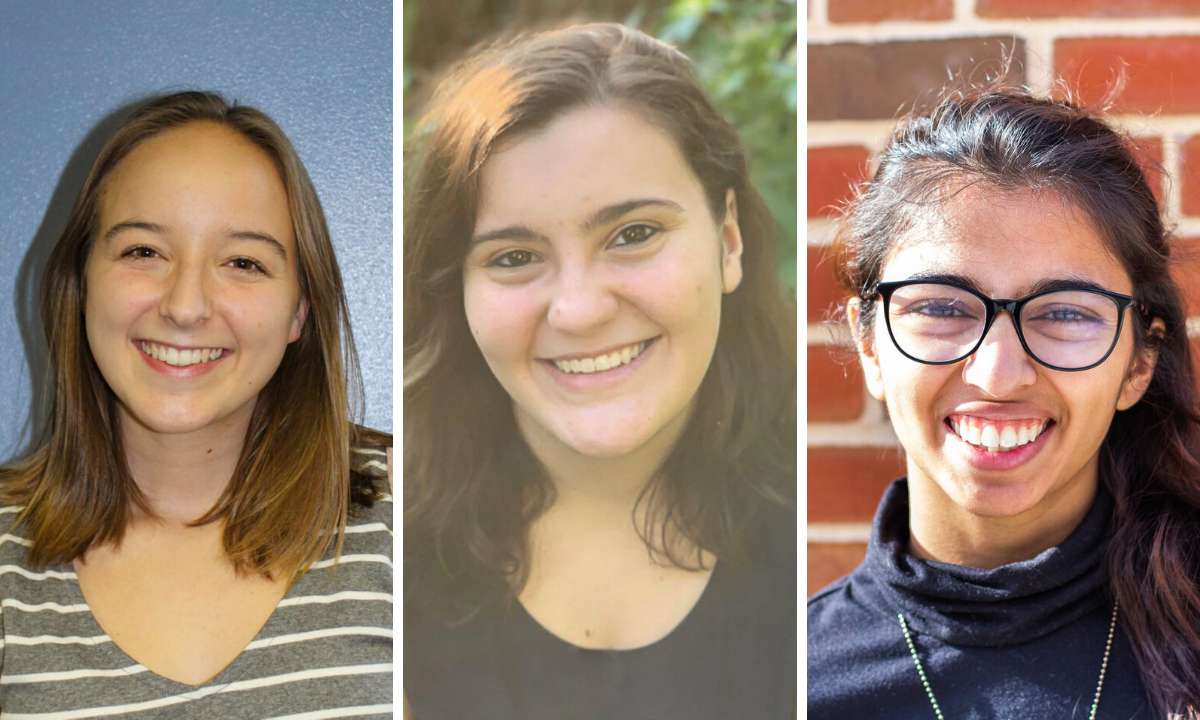 From L: Anna Cincotta, Maddie Neiman & Gauri Mangala