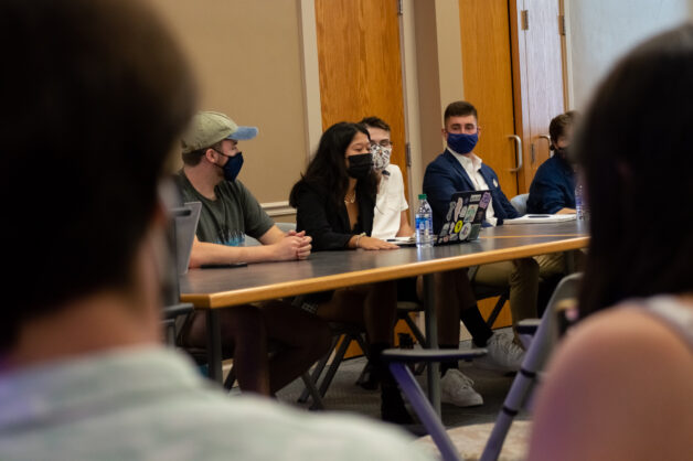The Student Senate executive board during a meeting (Photo Aly Wein/The Gettysburgian)