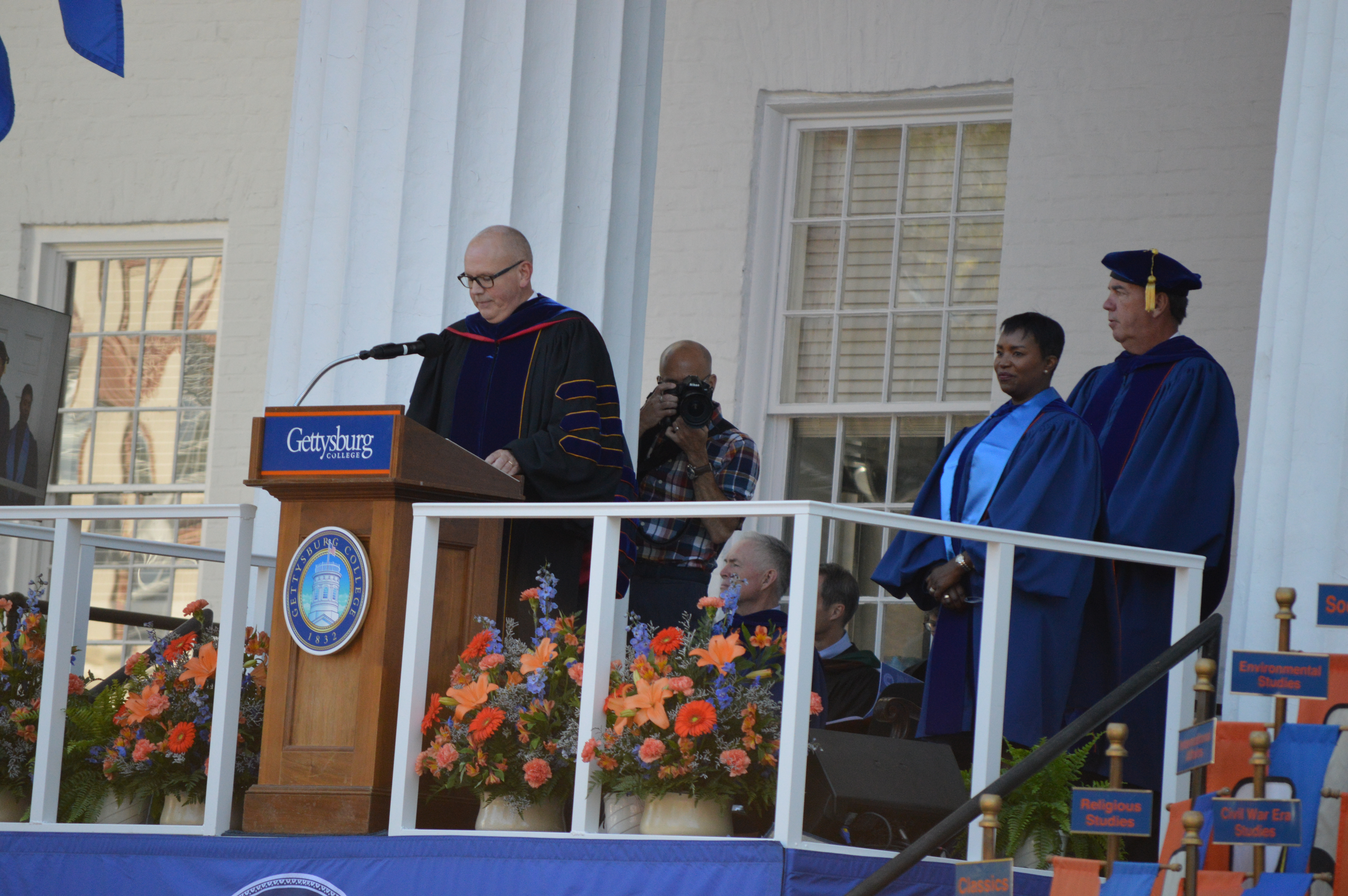 Provost Chris Zappe speaking at Commencement for the Class of 2020 (Photo Maggie Galloway/The Gettysburgian)