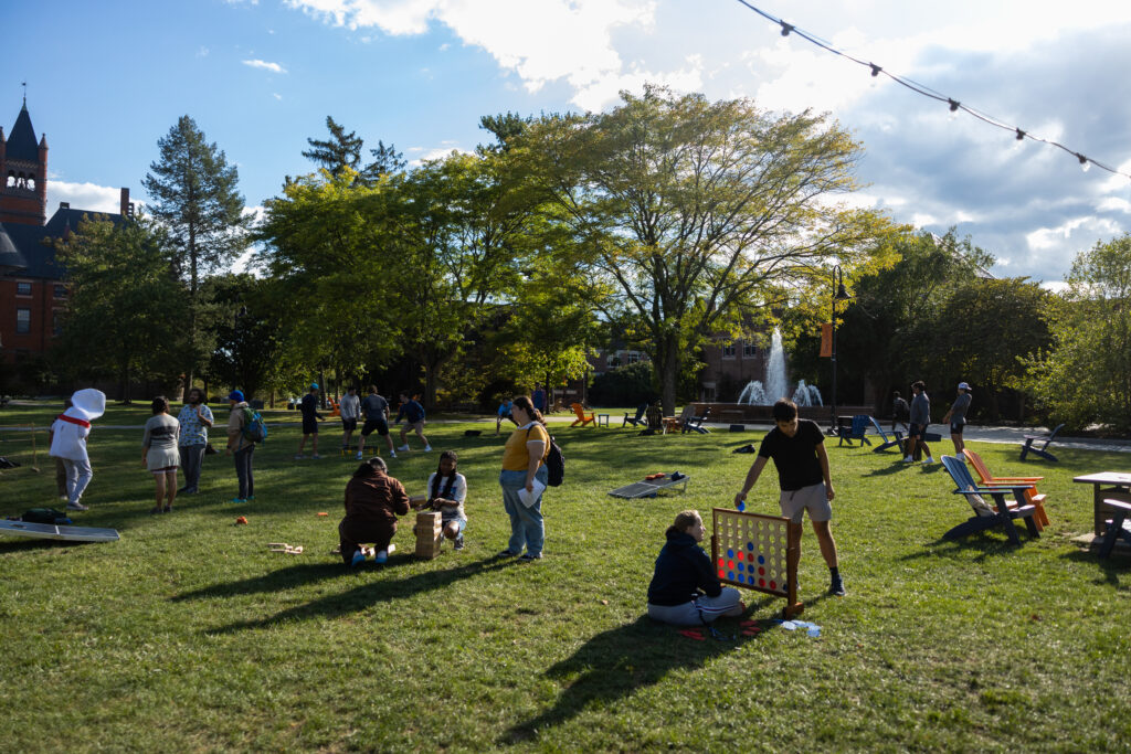 Students play games at Friend Fest, hosted by Residential Education, on Sept. 22, 2022 (Photo Eric Lippe/The Gettysburgian).