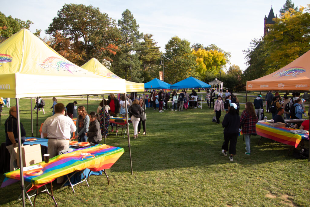 The annual National Coming Out Day celebration debuted on Stine Lake on Oct. 12, 2022 (Photo Eric Lippe/The Gettysburgian)