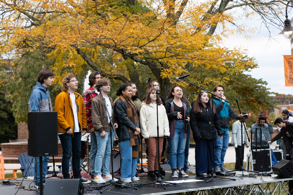 Four Scores Acapella also performed at the Inclusion and Belonging Barbecue on Tuesday, Oct. 18, 2022 (Photo Eric Lippe/The Gettysburgian).