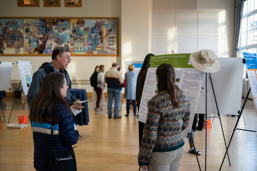 A first-year student presents her work at the eighth annual CAFE Symposium (Photo Will Oehler/The Gettysburgian).