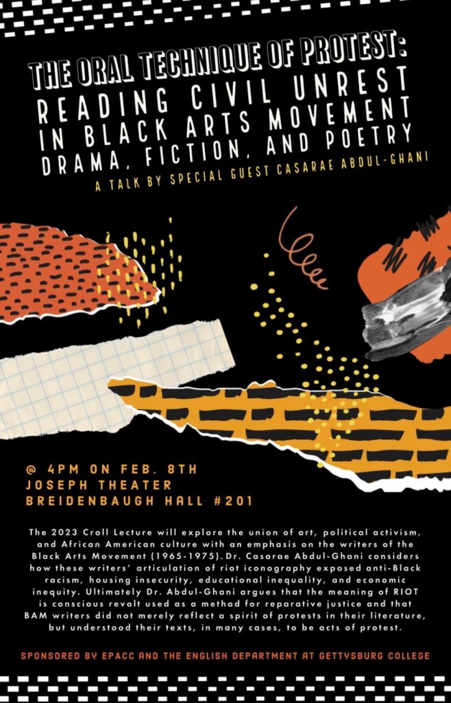 Croll Lecture poster (photo provided)