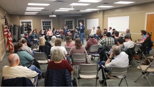 Students participated in the Braver Angels debate over the 2nd Amendment on Thursday, Feb. 9, 2023 (Photo courtesy of Doug Sprei)