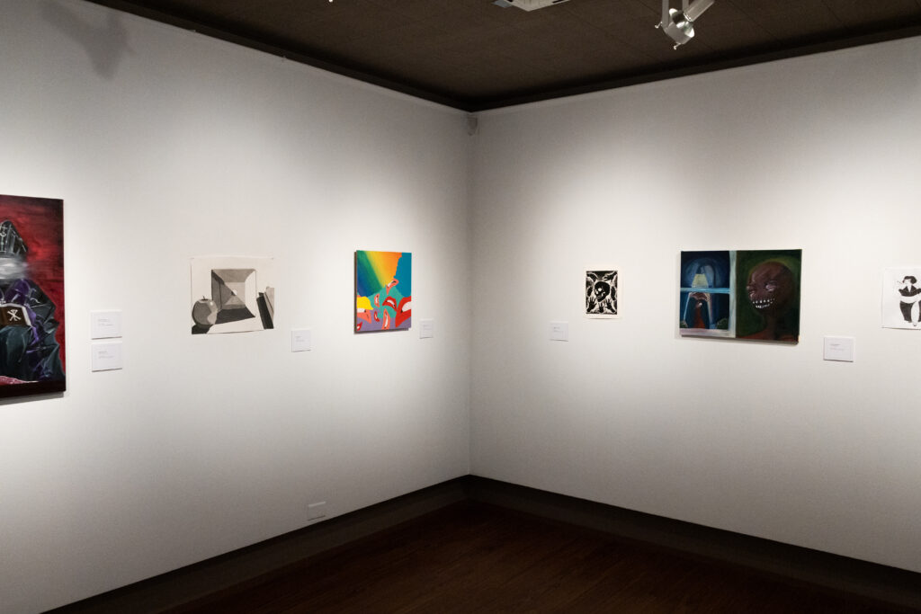 Student art displayed in the Schmucker Art Gallery (Photo Eric Lippe/The Gettysburgian)