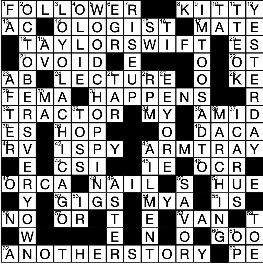 Crossword puzzle for April 16, 2023