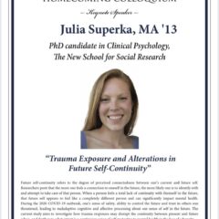 Annual Psychology Homecoming Colloquium on Future Self Continuity