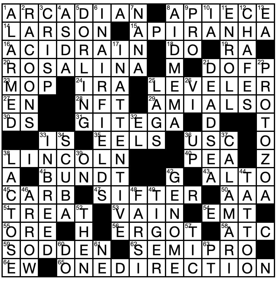 NYT Crossword Answers for Nov. 2, 2023 - The New York Times