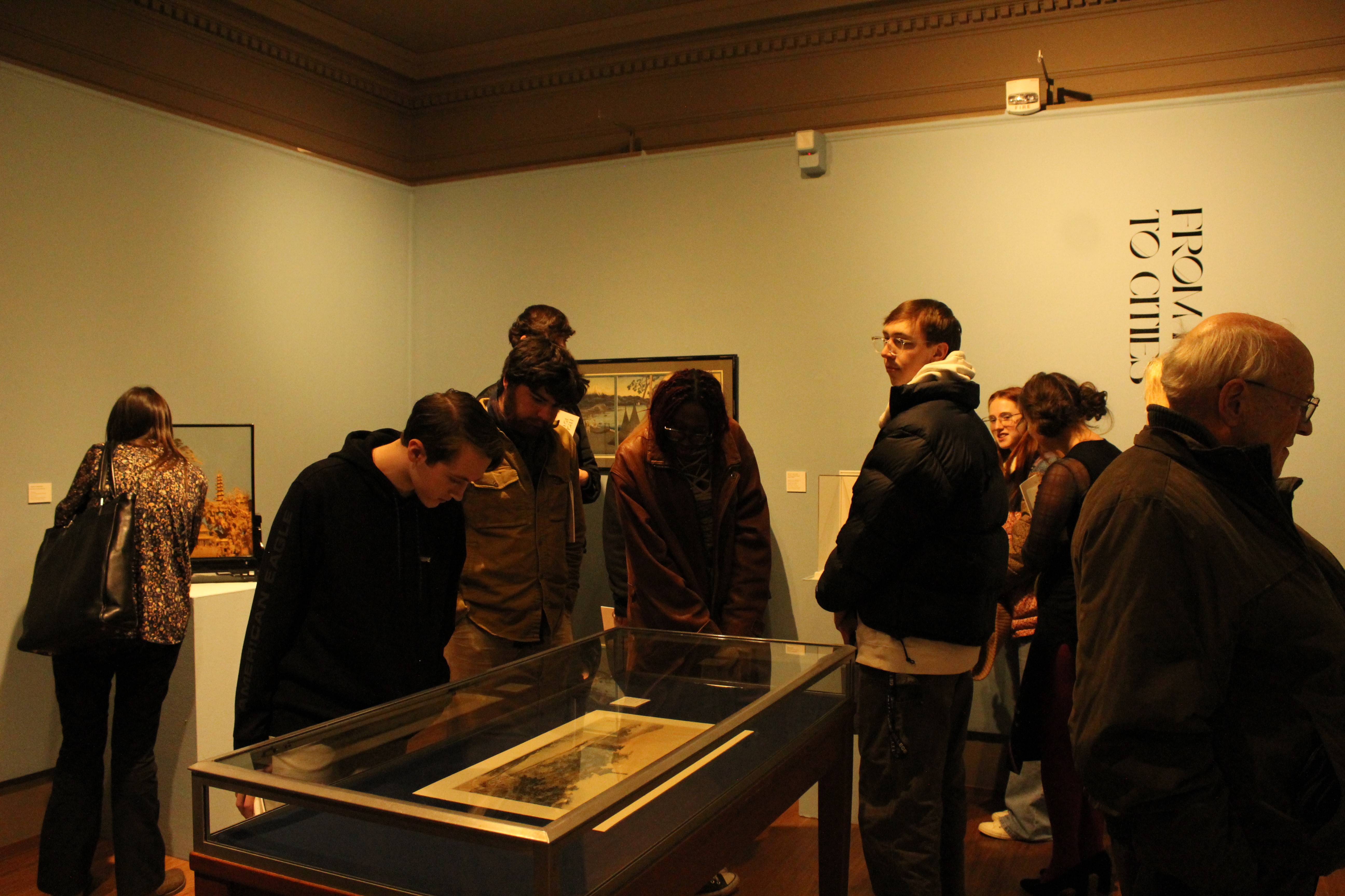 Visitors explore the new exhibit. (Photo Grace Jurchak/The Gettysburgian)