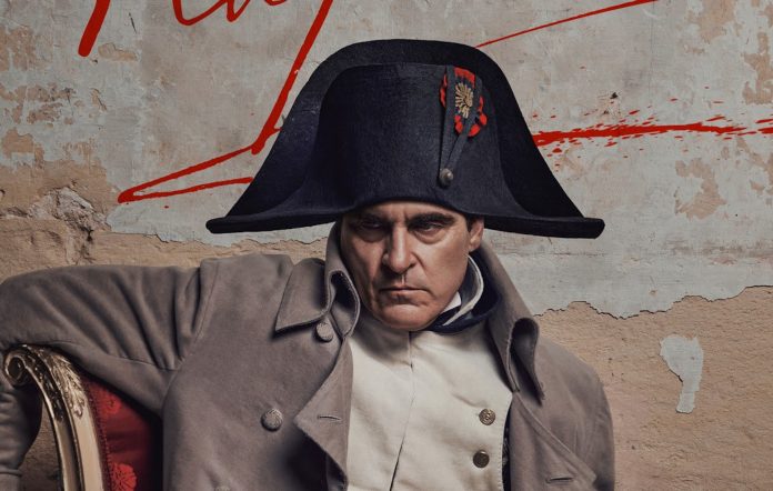 Joaquin Phoenix as Napoleon Boneparte in "Napoleon" (Image Credit: Sony)