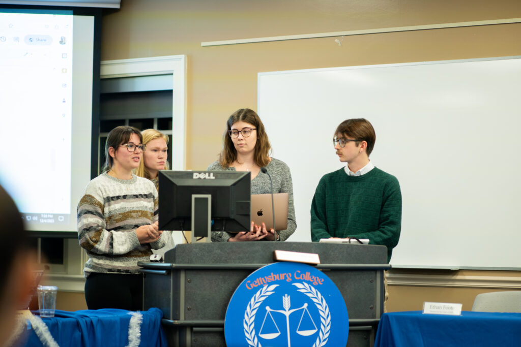 EMS Club presenting their budget on the floor. (Photo William Oehler/The Gettysburgian)