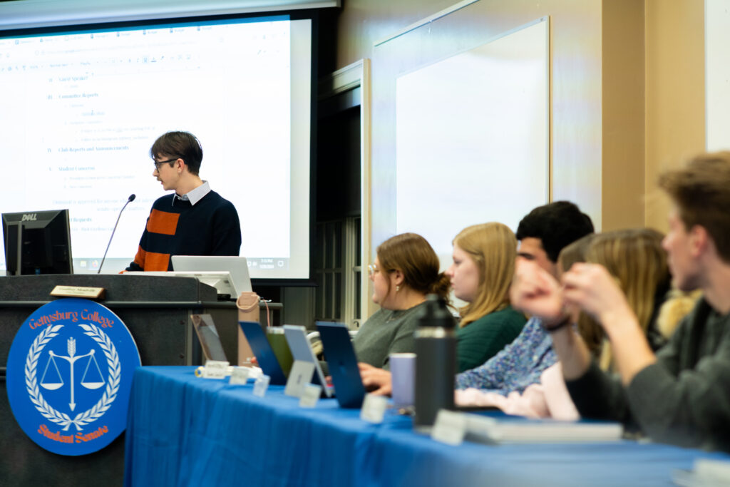 Student Senate Meeting 1/29. (Photo William Oehler/The Gettysburgian)