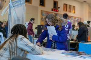 The Gettysburg Writer's Association handed out pins to interested students. (Photo William Oehler/The Gettysburgian)