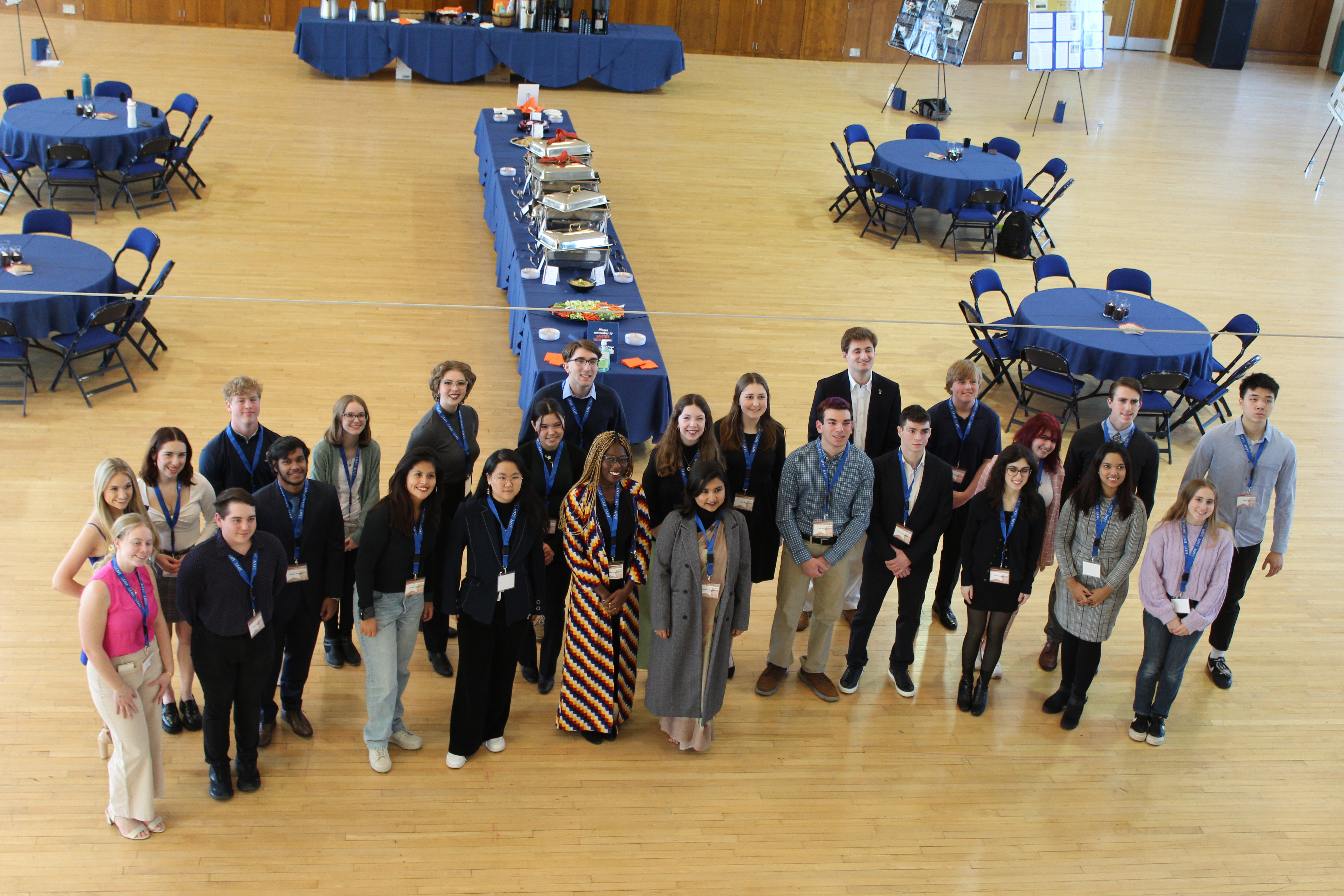 The first-year students who took part in the CAFE Symposium. (Photo Jessica Chernoff/The Gettysburgian)
