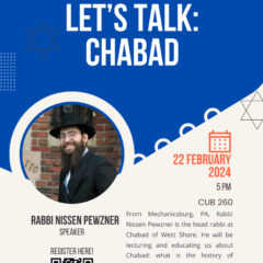 Hillel House Holds “Let’s Talk: Chabad”