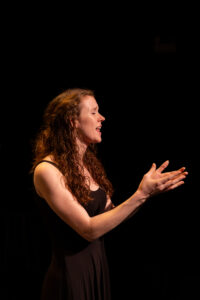 Libby Drew ’24 performing her senior capstone recital, "Being Alive." (Photo Eric Lippe/The Gettysburgian)