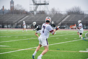 Andy Marquet '25 in the Men's Lacrosse game against Stevenson. (Photo William Oehler/The Gettysburgian)