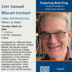College Hosts Bob King for 21st Annual Blavatt Lecture