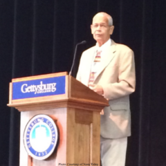 Social activist Julian Bond delivers keynote address to graduating students